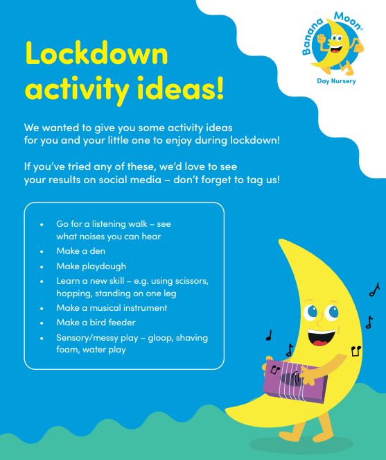 Banana Moon Barnstaple Lockdown Activity Ideas!